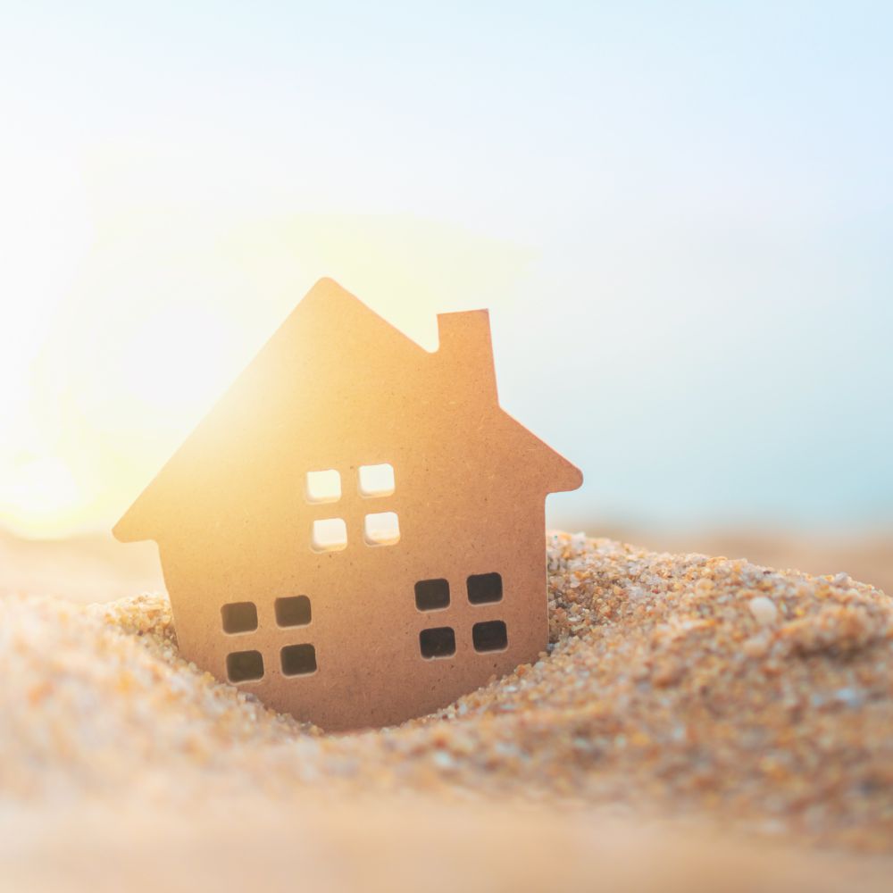 House model in sand